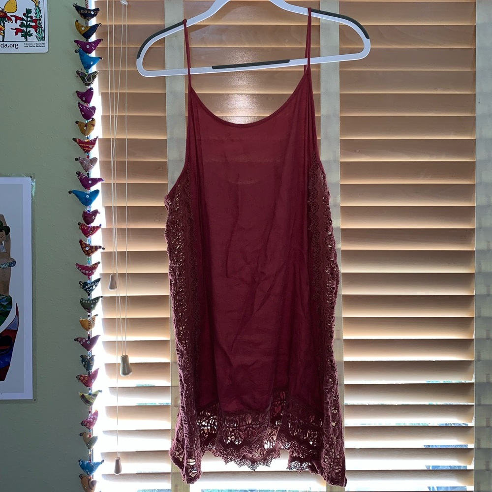 O’Neil Rust Crochet Beach Coverup Dress